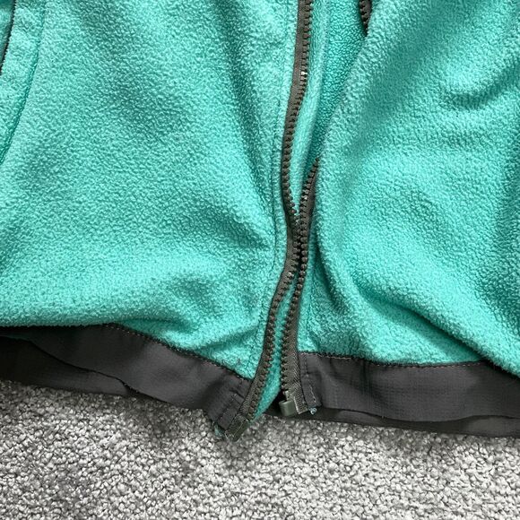 The North Face Denali Jacket Womens Medium Green Gray Full Zip Fleece Hiking - Picture 8 of 13